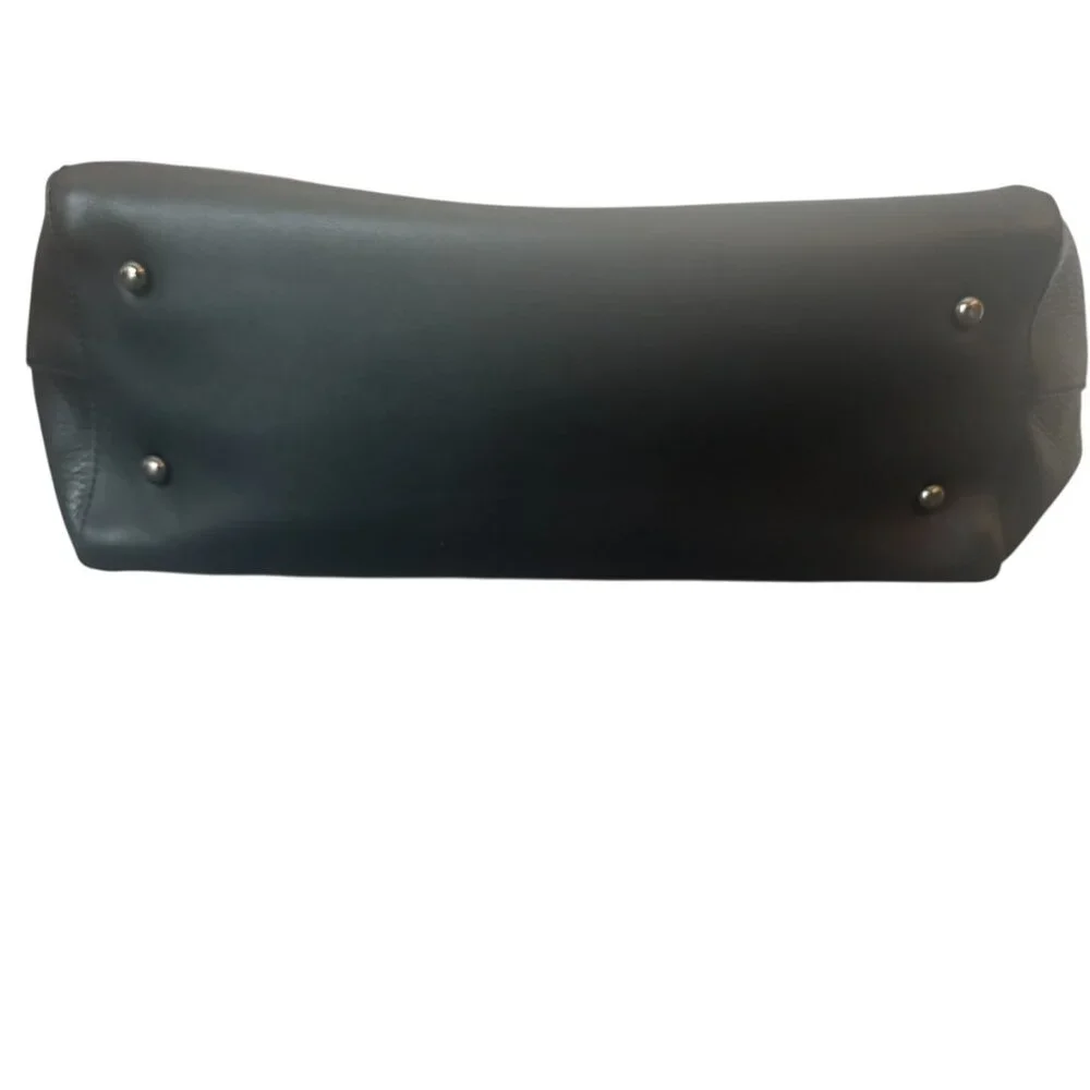 Sondra Roberts Squared Black Vegan pebbled Leather handbag satchel - Picture 4 of 12